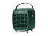 Climatizador de sobremesa Climate King Retro verde con detalles color cobre y asa marrón