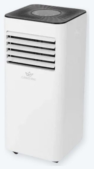 Climate King A010G portable air conditioner with heating and cooling, angled front view