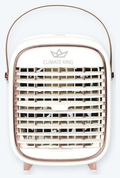 Climatizador de sobremesa Climate King Retro blanco, vista frontal